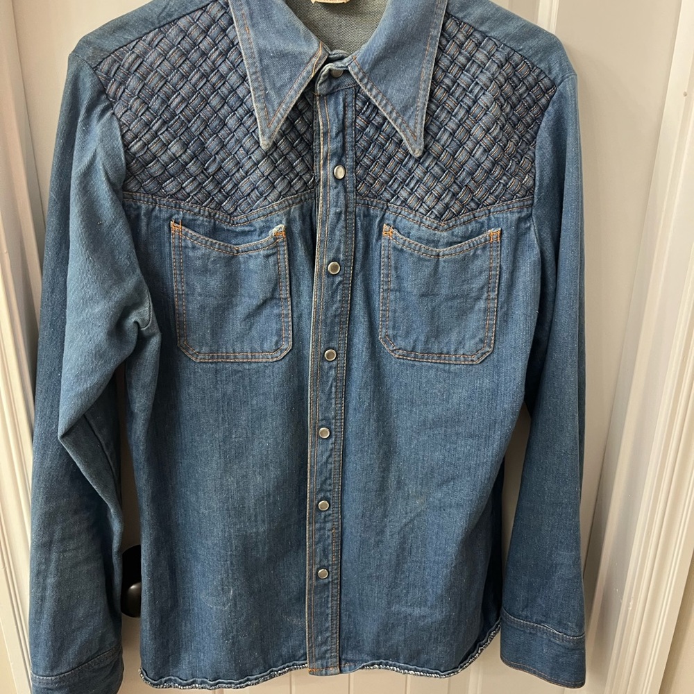Vintage Denim Brittania Sportswear Pearl Snap Button Up